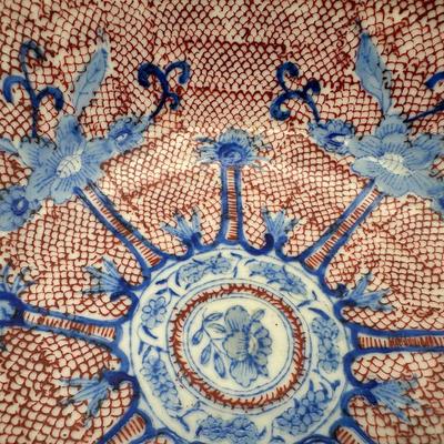 Vintage Japan Hand Painted Porcelain Ware Floral Bowl Decorated In Hong Kong