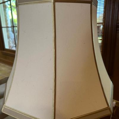 Glass Lamp with Frosted Tulips Table Lamp