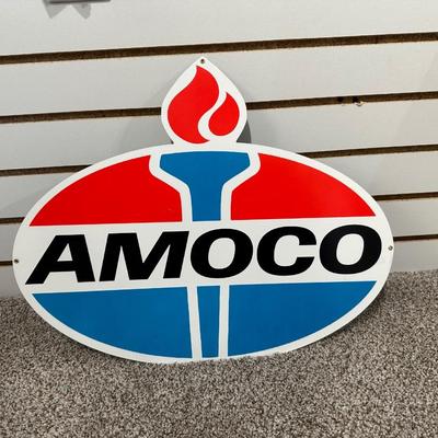 AMACO SIGN AND 4 COFFEE MUGS