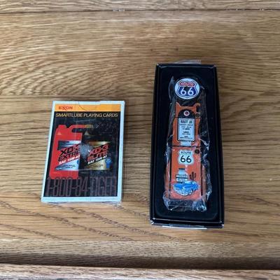 EXXON PLAYING CARDS & ROUTE 66 POCKET KNIFE