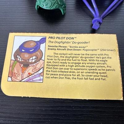 TMNT "FUGITOID", "DON UNDERCOVER TURTLE" & "PRO PILOT DON" ACTION FIGURES