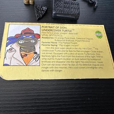 TMNT "FUGITOID", "DON UNDERCOVER TURTLE" & "PRO PILOT DON" ACTION FIGURES