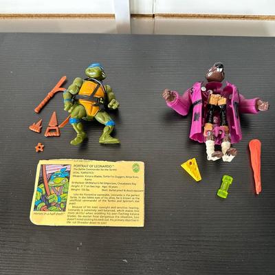 TMNT "LEONARDO" & "MUTATION SPLINTER" ACTION FIGURES