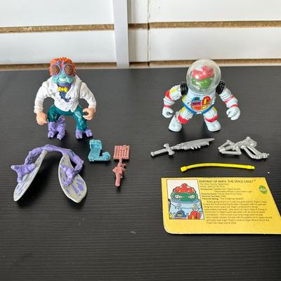 TMNT RAPH "THE SPACE CADET" & "BAXTER STOCKMAN" ACTION FIGURES