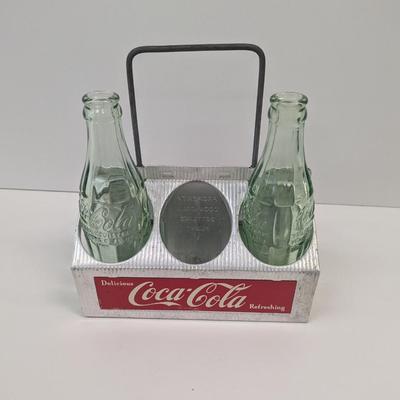 Vintage Coca-Cola Aluminum Coke Bottle 6 Carrier With A Couple Of Bottles