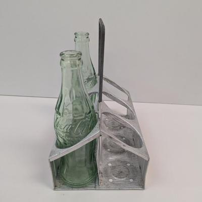 Vintage Coca-Cola Aluminum Coke Bottle 6 Carrier With A Couple Of Bottles