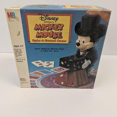Disney Mickey Mouse Spin-A-Round Game With Box & Instructions