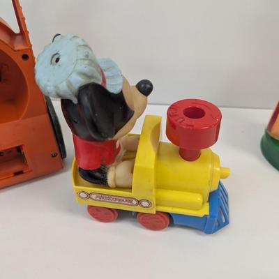 Mickey Mouse Plastic Bank Engine & Alarm Clock