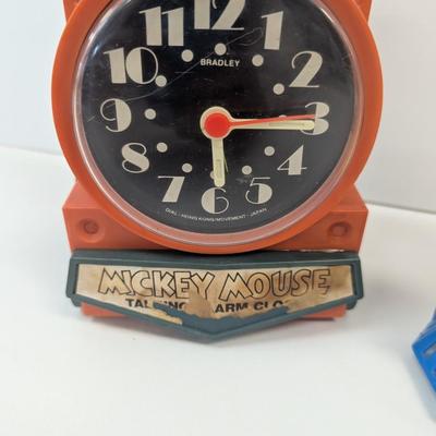 Mickey Mouse Plastic Bank Engine & Alarm Clock