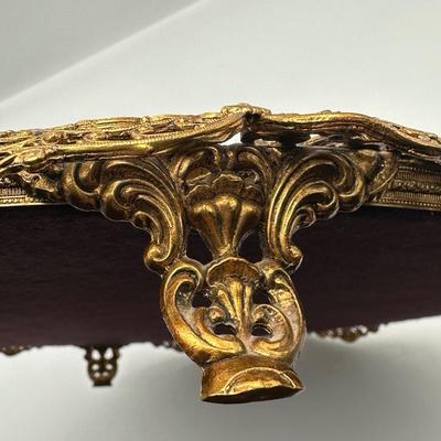 Vintage Brass Round Vanity Mirror