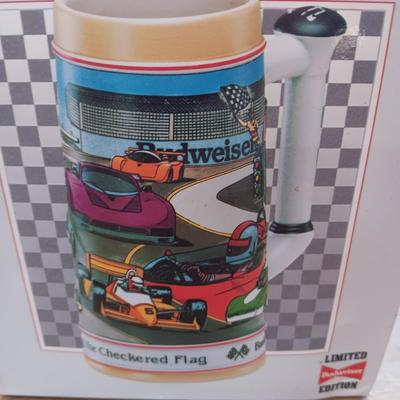BUDWEISER AIR FORCE AND CHASING THE CHECKERED FLAG BEER STEINS