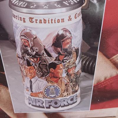 BUDWEISER AIR FORCE AND CHASING THE CHECKERED FLAG BEER STEINS