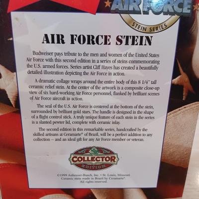 BUDWEISER AIR FORCE AND CHASING THE CHECKERED FLAG BEER STEINS