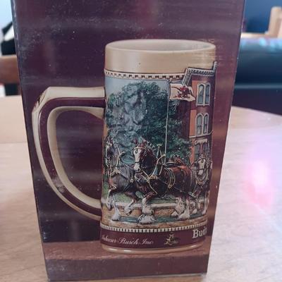 ANHEUSER-BUSCH HISTORICAL A & EAGLE SERIES AND BUDWEISER OLD SCHOOL HOUSE BEER STEINS