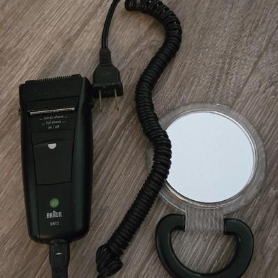Braun Electric Shaver & Hand Mirror