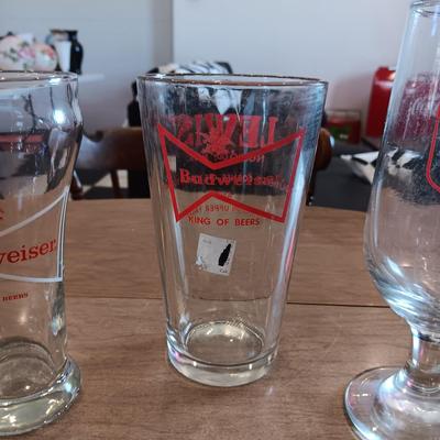 A VARIETY OF BEER GLASSES