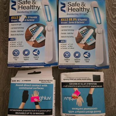 New Unopened Germ Killing Lights and Gloves