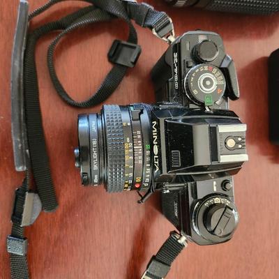 Minolta X-700 35 mm film camera and accessories