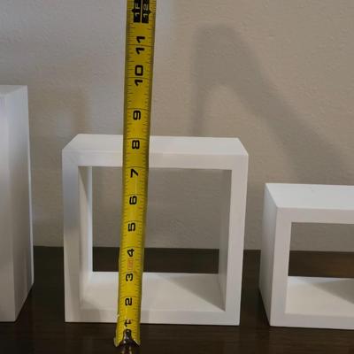 White Pocket Shelves and 1 Hanging Shelf