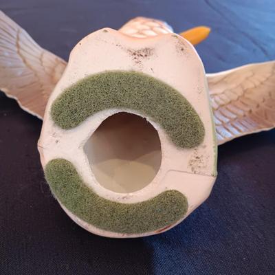 PORCELAIN MALLARD AND A CLAY SPIRIT BEAR