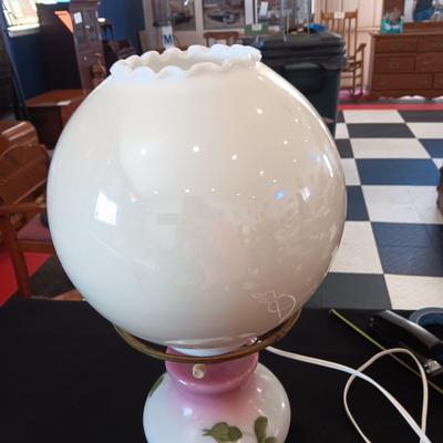 HAND PAINTED GLASS GLOBE LAMP