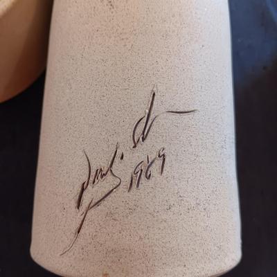 SIGNED CLAY BATHROOM ENSEMBLE