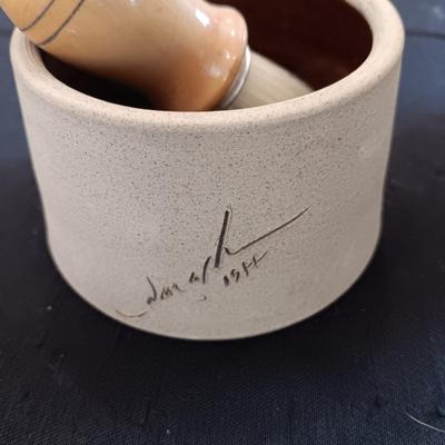 SIGNED CLAY BATHROOM ENSEMBLE