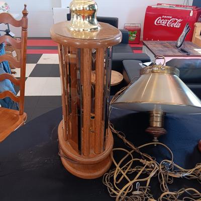 VINTAGE LAMPS AND HANGING LIGHT WITH CHAIN