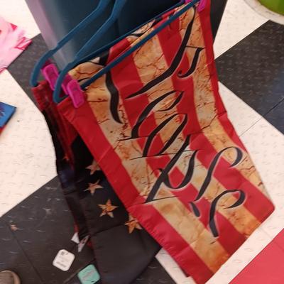 2 NYLON LIKE "WE THE PEOPLE" FLAGS AND MORE