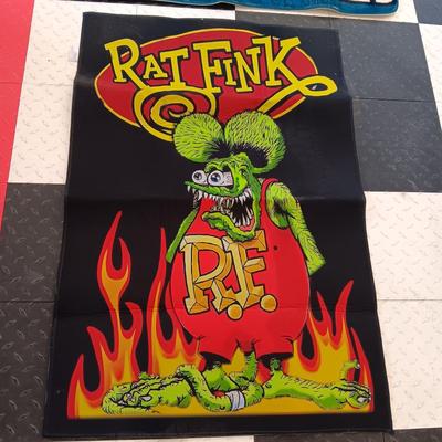 CLASSIC HOT ROD AND RAT FINK THROW RUGS