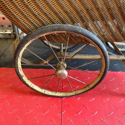 ANTIQUE WICKER DOLL CARRIAGE