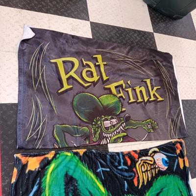 2 SUPER SOFT RAT FINK THROW BLANKETS