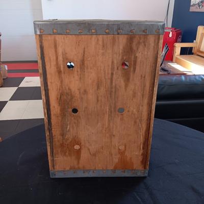 COORS BEER WOODEN CRATE WITH TIN REINFORCEMENT