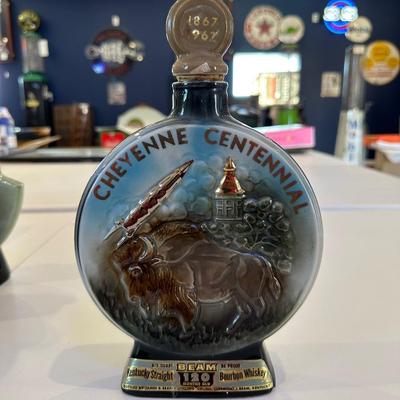 VINTAGE WYOMING AND SOUTH DAKOTA JIM BEAM DECANTERS