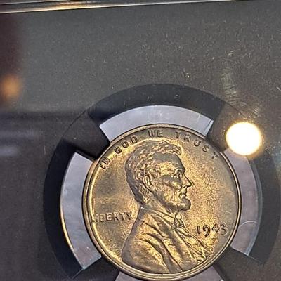 1943 MS 65 Steel Wheat Penny