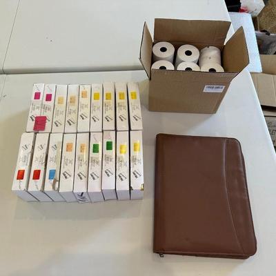 THERMAL PAPER ROLLS FOR EPSON AND OTHER REGISTERS, PRICE TAGS AND A BINDER