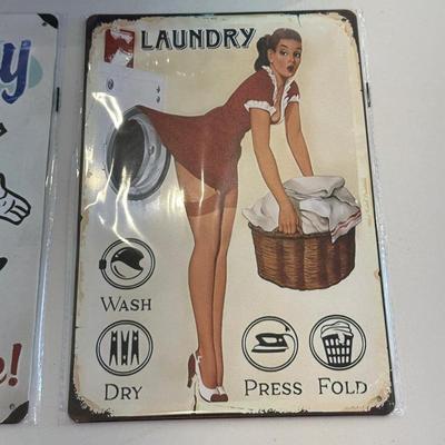 BISSELL SPOT LIFTER AND UNIQUE RETRO LAUNDRY SIGNS