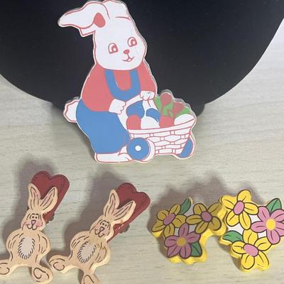 Assorted Easter earrings and charm