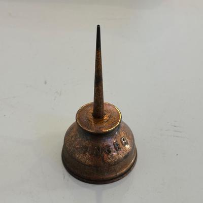 SMALL COPPER OIL CAN PLUS RACK PINK PATCH AND DECAL