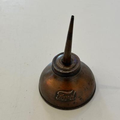 COPPER OIL CAN AND RAT FINK PATCH AND CAR PLATE