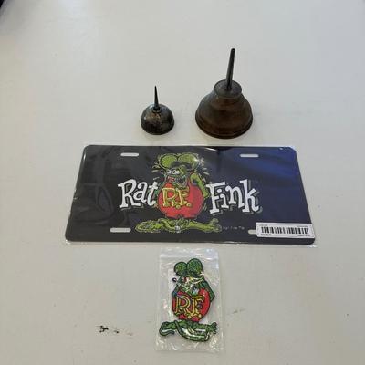 RAT FINK GOODIES AND OLD OIL CANS
