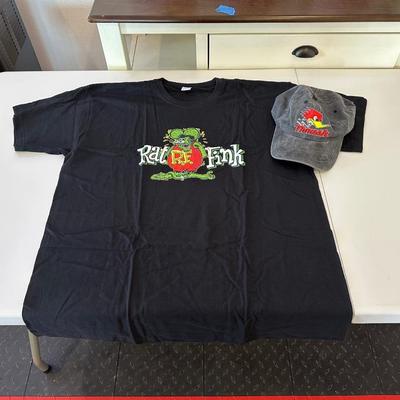RAT FINK T-SHIRT 3XL AND BALL CAP
