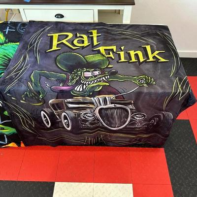 2 NEW RAT FINK THROW BLANKETS