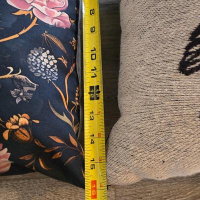Black Bird & Butterfly Decorative Pillows