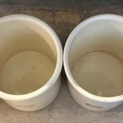 Lot Of Four Vintage Miali Pottery Five Gallon Crocks