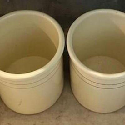 Lot Of Four Vintage Miali Pottery Five Gallon Crocks