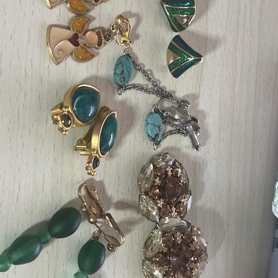 Random clip on earrings