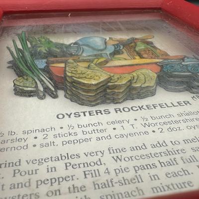 Framed New Orleans Recipe Art by Marlene, 1974