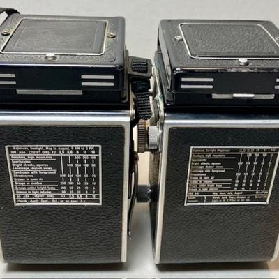 Two Rolleiflex Twin Lens Reflex Cameras