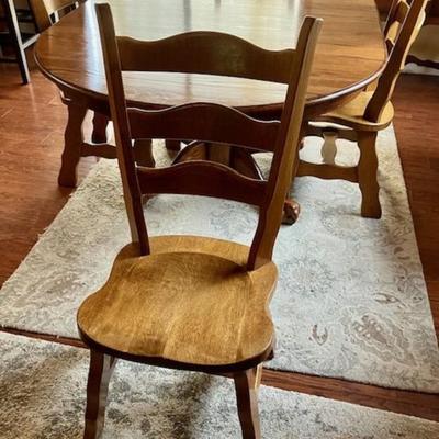 Oak Dining Table With Four Chairs